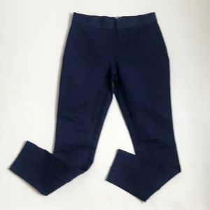 J. Crew Navy Blue Pixie Elastic Waistband Rear Seam Stretch Pants‎ Sz 2 Short